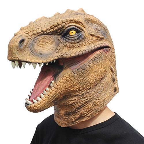 Máscara de Dinossauro Marrom Máscara de Dinossauro Marrom