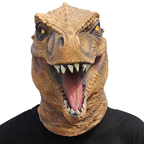 Máscara de Dinossauro Marrom Máscara de Dinossauro Marrom