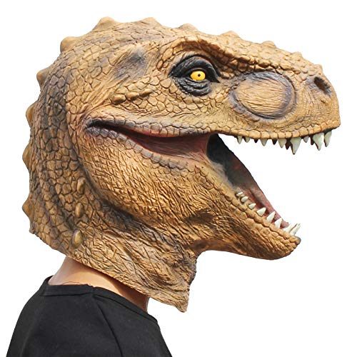 Máscara de Dinossauro Marrom Máscara de Dinossauro Marrom