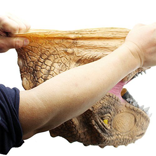 Máscara de Dinossauro Marrom Máscara de Dinossauro Marrom
