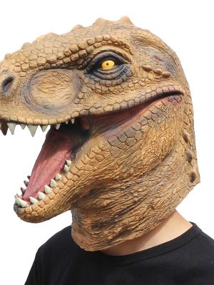 Máscara de Dinossauro Marrom Máscara de Dinossauro Marrom