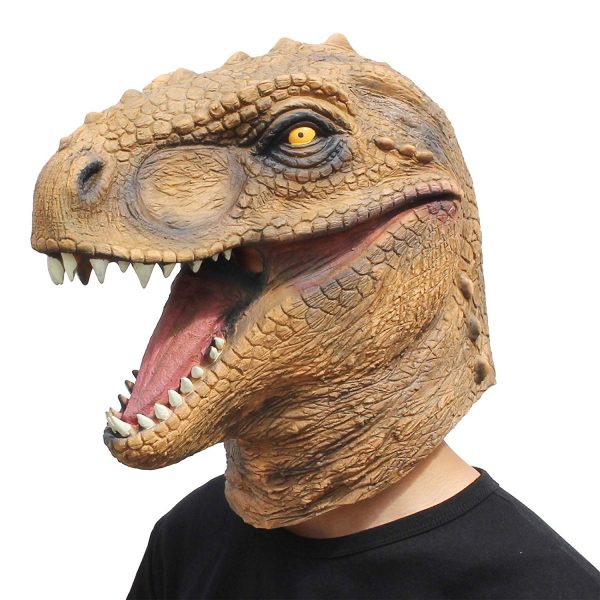 Máscara de Dinossauro Marrom Máscara de Dinossauro Marrom