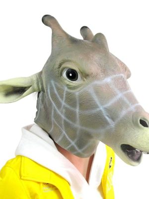 Máscara de Girafa Vinil Animal Luxo Máscara de Girafa Vinil Animal Luxo