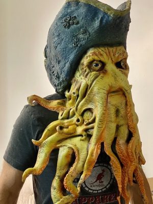 Máscara de Polvo Pirate Davy Jones Luxo Latex