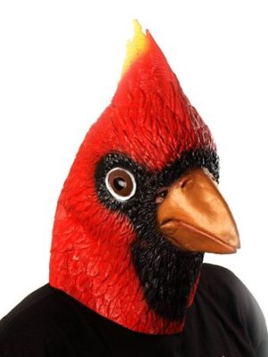Máscara de Vinil Animal Pássaro Cardinal Luxo Máscara de Vinil Animal Pássaro Cardinal Luxo