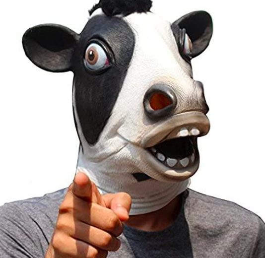 Máscara de Vinil Animal Vaca Rindo