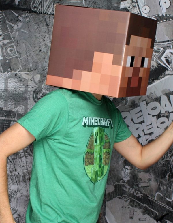Máscara Minecraft Steve Infantil Máscara Minecraft Steve Infantil