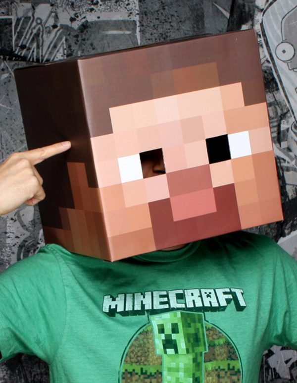 Máscara Minecraft Steve Infantil Máscara Minecraft Steve Infantil