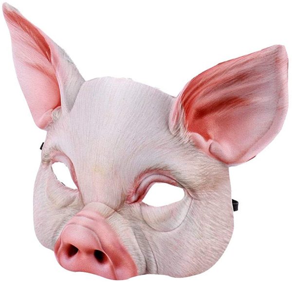 Máscara Porco de Látex Luxo
