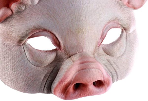 Máscara Porco de Látex Luxo