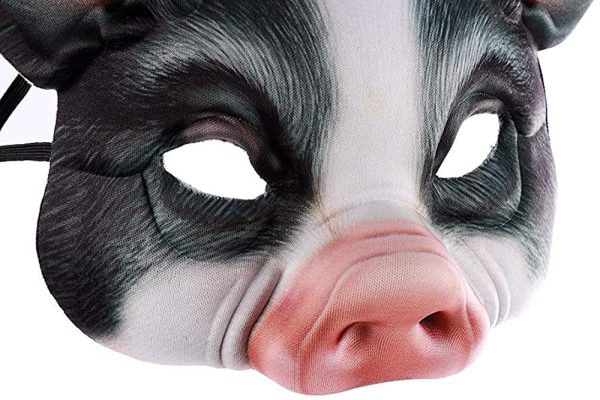 Máscara Porco de Látex Luxo