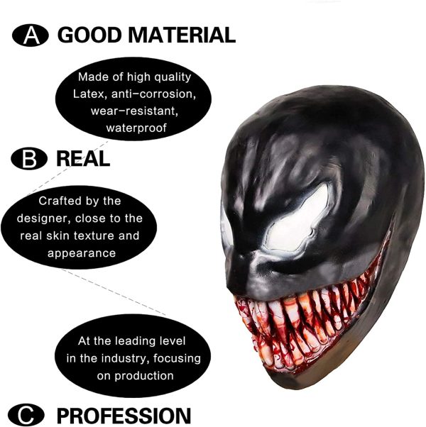Máscara Venom Clássica Luxo Adulto Máscara Venom Clássica Luxo Adulto