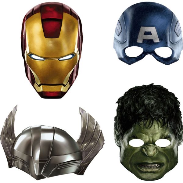 Máscaras dos Vingadores Hulk Thor Capitão América Homem de Ferro Máscaras dos Vingadores Hulk Thor Capitão América Homem de Ferro