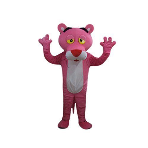 Mascote Pantera Cor-de-Rosa Luxo Mascote Pantera Cor-de-Rosa Luxo