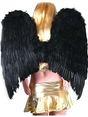 Asa Anjo Preta Adulto Luxo Asa Anjo Preta Adulto Luxo