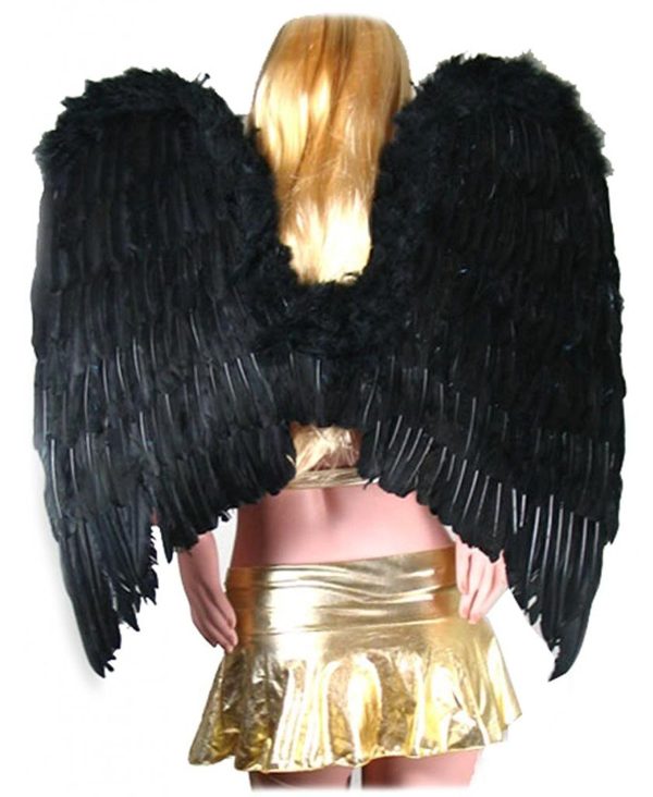 Asa Anjo Preta Adulto Luxo Asa Anjo Preta Adulto Luxo