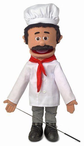 Boneco Fantoche Ventríloquo Chefe de Cozinha Luxo Boneco Fantoche Ventríloquo Chefe de Cozinha Luxo