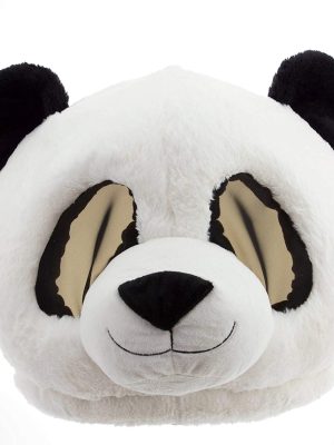 Cabeça Capacete Máscara Panda Pelúcia Luxo Cabeça Capacete Máscara Panda Pelúcia Luxo