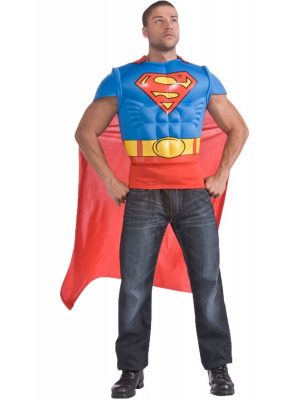 Camiseta Adulto do Superman Super Homem com Músculos