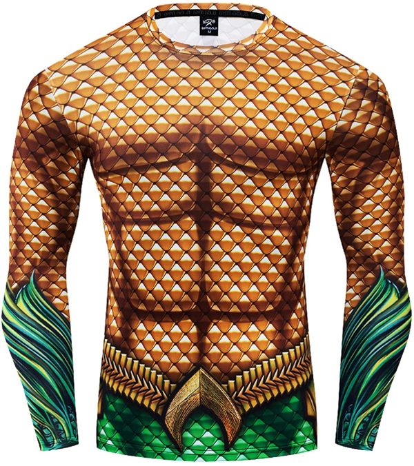 Camiseta Aquaman Adulto Longa Camiseta Aquaman Adulto Longa