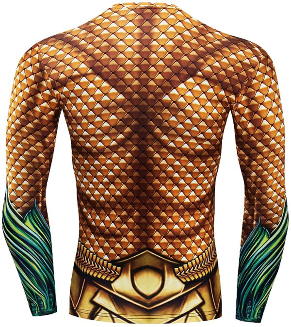 Camiseta Aquaman Adulto Longa Camiseta Aquaman Adulto Longa