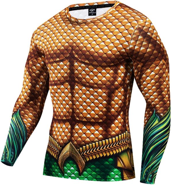 Camiseta Aquaman Adulto Longa Camiseta Aquaman Adulto Longa