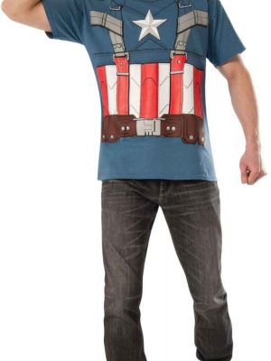 Camiseta Capitão América O Soldado do Inverno Adulto Camiseta Capitão América O Soldado do Inverno Adulto