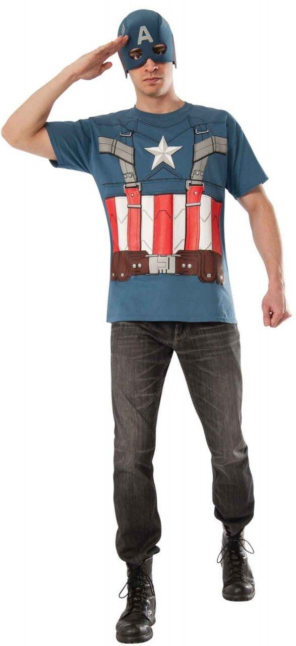 Camiseta Capitão América O Soldado do Inverno Adulto Camiseta Capitão América O Soldado do Inverno Adulto