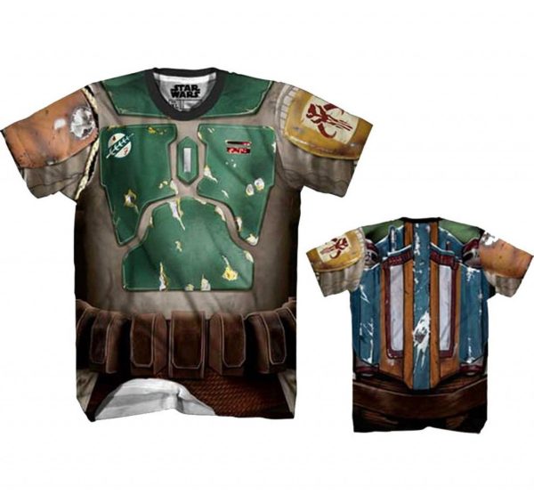 Camiseta do Boba Fett Adulto Atlética Camiseta do Boba Fett Adulto Atlética