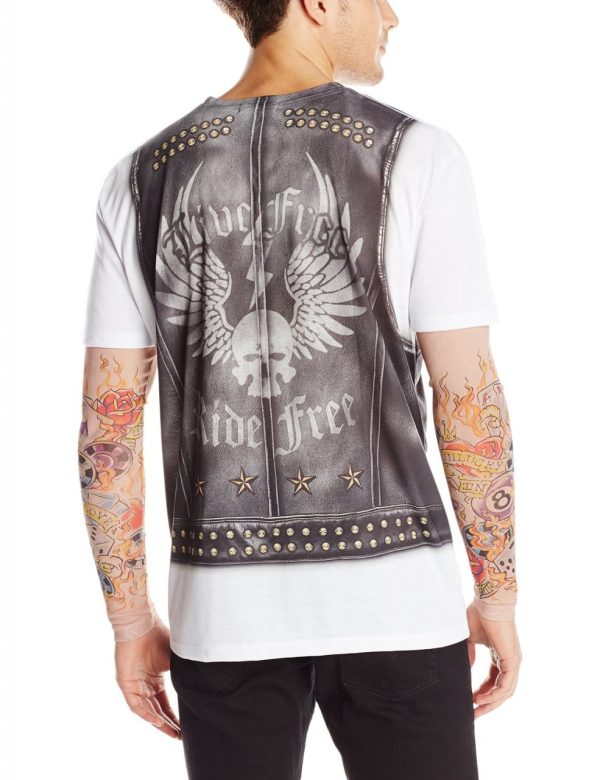 Camiseta Motoqueiro Estinto Selvagem Adulto Luxo