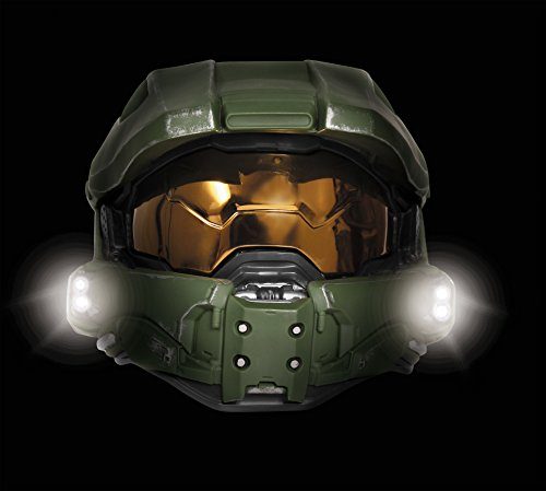 Capacete Halo 3 Luxo Adulto Luz Capacete Halo 3 Luxo Adulto Luz