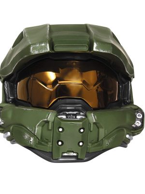 Capacete Halo 3 Luxo Adulto Luz Capacete Halo 3 Luxo Adulto Luz