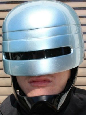 Capacete Robocop Luxo Prata Capacete Robocop Luxo Prata