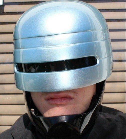 Capacete Robocop Luxo Prata