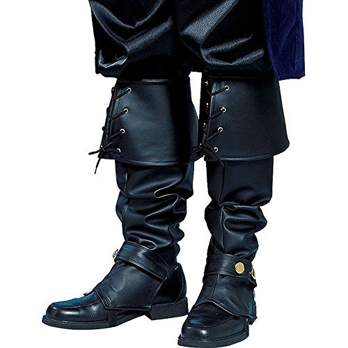Cobertura de Botas de Pirata Adulto Preta Cobertura de Botas de Pirata Adulto Preta