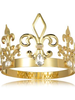 Coroa de Rei ou Rainha Luxo Dourada