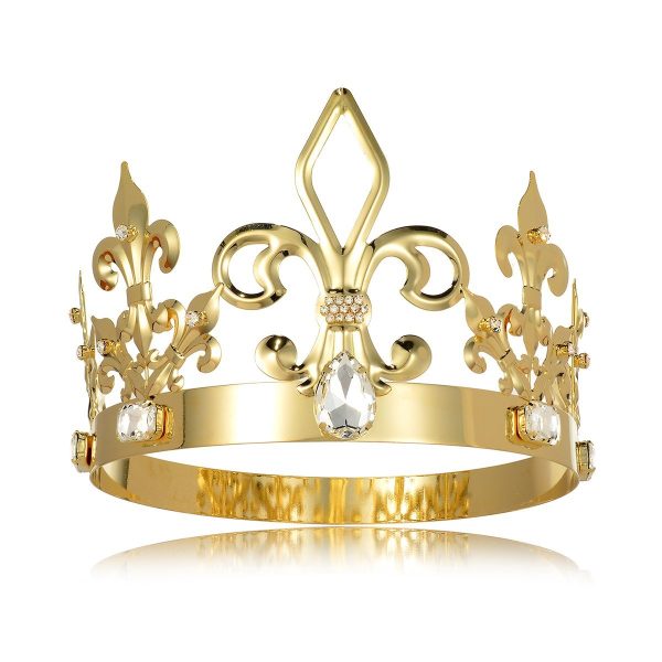 Coroa de Rei ou Rainha Luxo Dourada Coroa de Rei ou Rainha Luxo Dourada