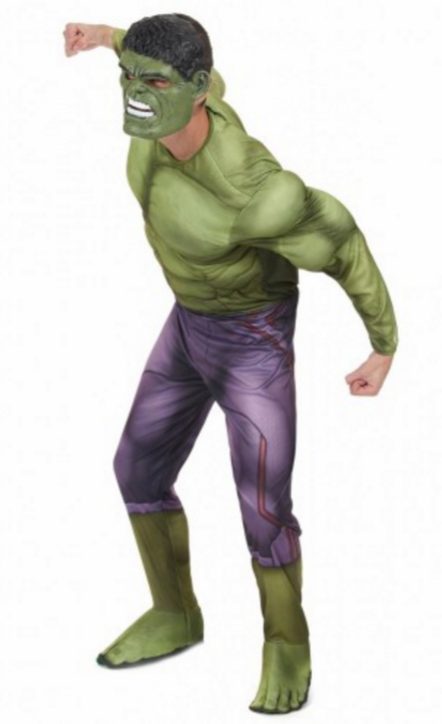 Fantasia Adulto Incrível Hulk com Músculo Clássica Fantasia Adulto Incrível Hulk com Músculo Clássica