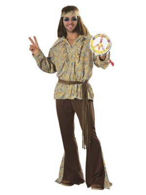 Fantasia Adulto Masculina Hippie Anos 70 Fantasia Adulto Masculina Hippie Anos 70