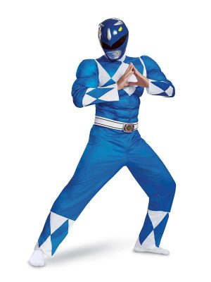 Fantasia Adulto Power Rangers Azul Luxo Fantasia Adulto Power Rangers Azul Luxo