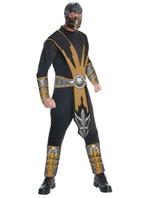 Fantasia Adulto Scorpion Mortal Kombat Clássica Fantasia Adulto Scorpion Mortal Kombat Clássica