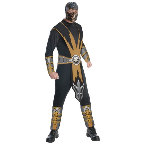 Fantasia Adulto Scorpion Mortal Kombat Clássica Fantasia Adulto Scorpion Mortal Kombat Clássica