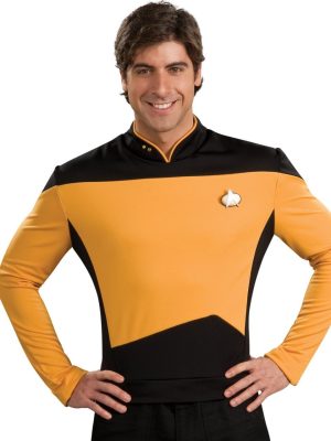 Fantasia Adulto Star Trek Amarelo Nova Geração