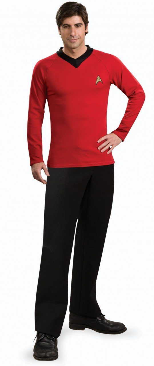 Fantasia Adulto Star Trek Vermelho Clássico Fantasia Adulto Star Trek Vermelho Clássico