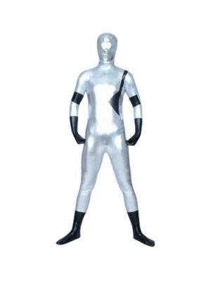 Fantasia Adulto Surfista Prateado Spandex
