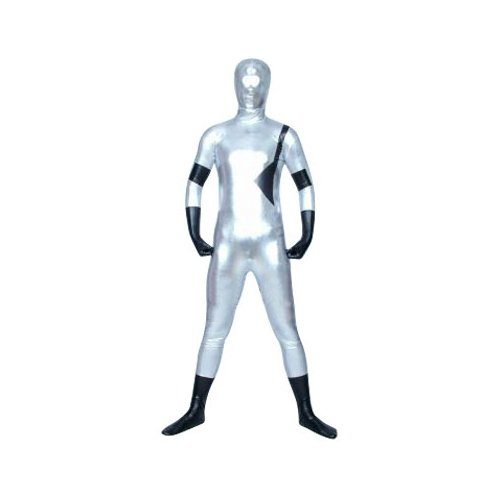 Fantasia Adulto Surfista Prateado Spandex