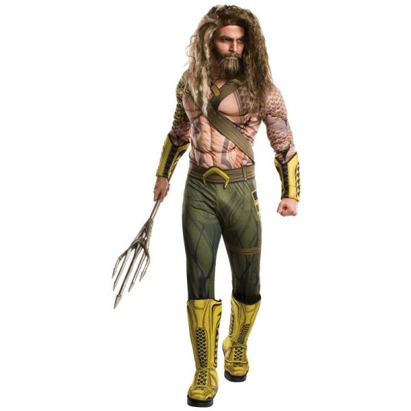 Fantasia Aquaman A Origem da Justiça Adulto Luxo Fantasia Aquaman A Origem da Justiça Adulto Luxo