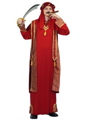 Fantasia Arabe Sheik Adulto Luxo Vermelha Fantasia Arabe Sheik Adulto Luxo Vermelha