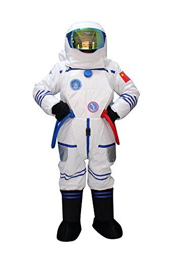 Fantasia Astronauta do Espaço Adulto Mascote Branco Fantasia Astronauta do Espaço Adulto Mascote Branco