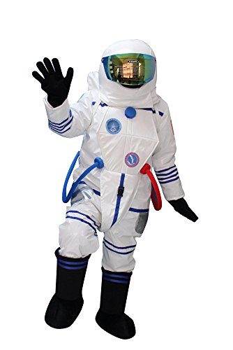 Fantasia Astronauta do Espaço Adulto Mascote Branco Fantasia Astronauta do Espaço Adulto Mascote Branco